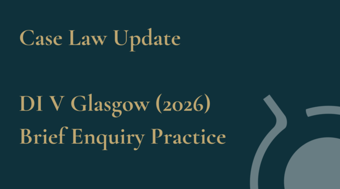 Brief enquiry Glasgow case law